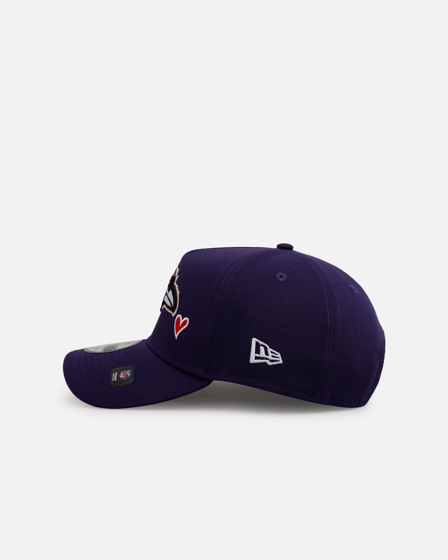 New Era Baltimore Ravens 'Team Color Hearts' 9FORTY A-Frame Snapback Official Team Color