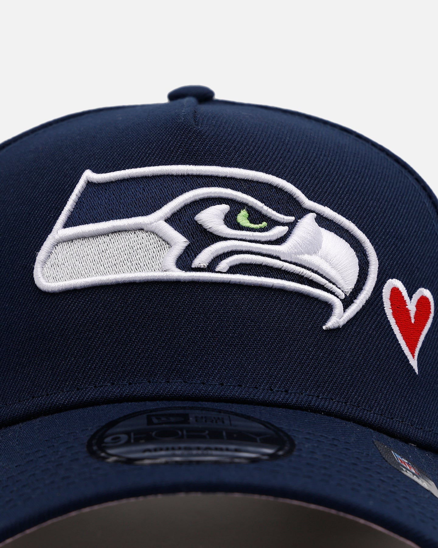 New Era Seattle Seahawks 'Team Color Hearts' 9FORTY A-Frame Snapback Official Team Color