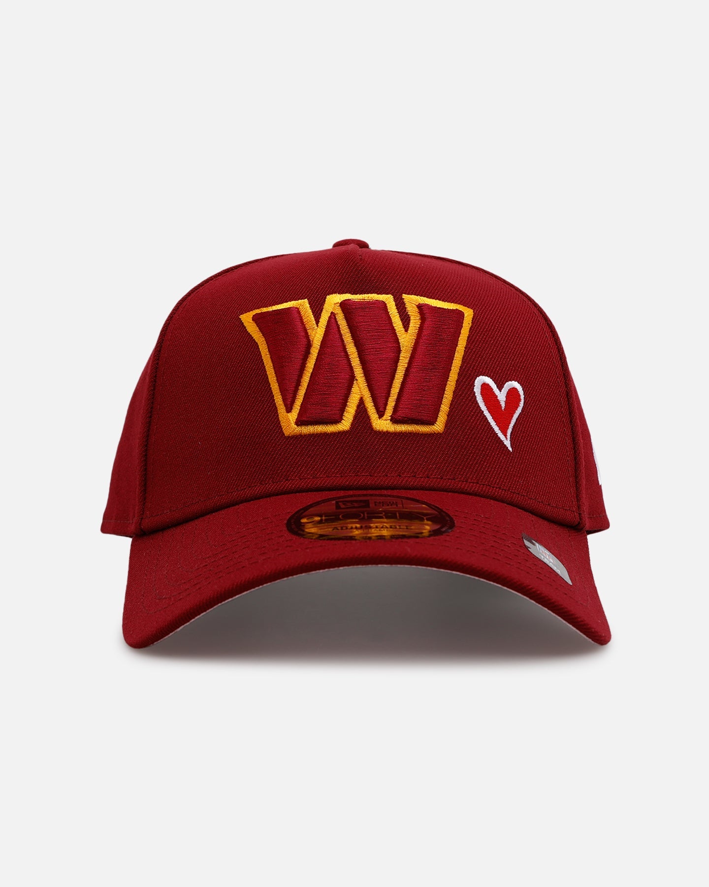 New Era Washington Commanders 'Team Color Hearts' 9FORTY A-Frame Snapback Official Team Color