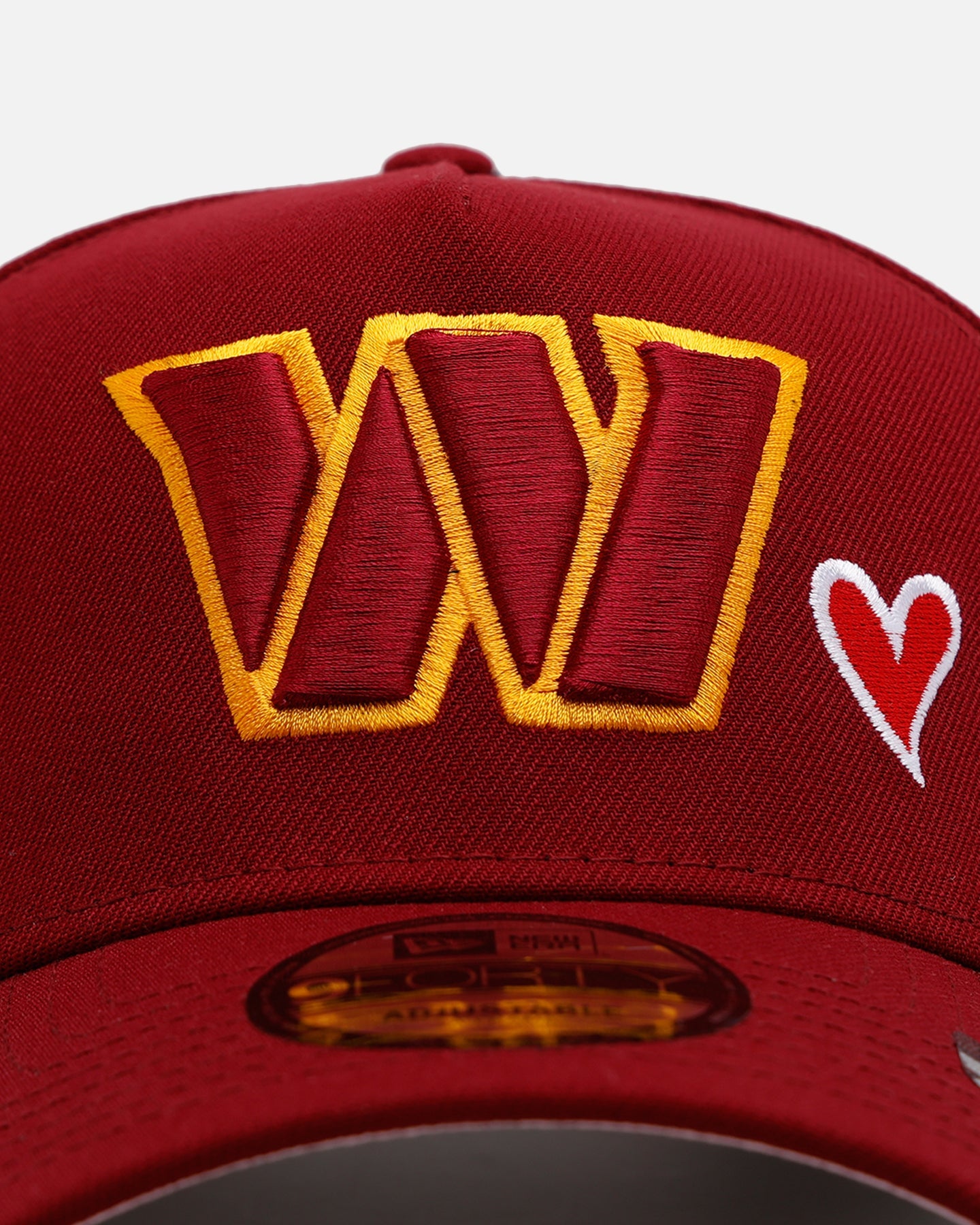 New Era Washington Commanders 'Team Color Hearts' 9FORTY A-Frame Snapback Official Team Color