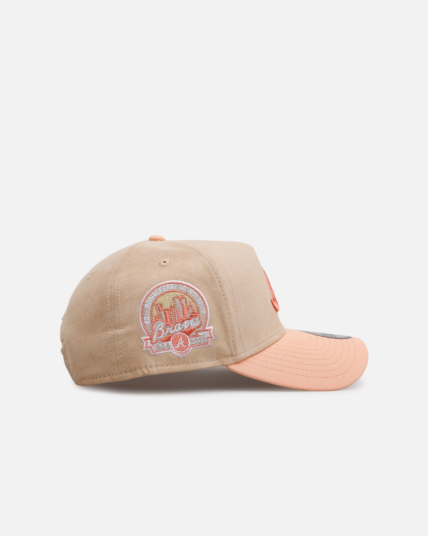 New Era Atlanta Braves 'Peach Suede' 9FORTY A-Frame Snapback Peach