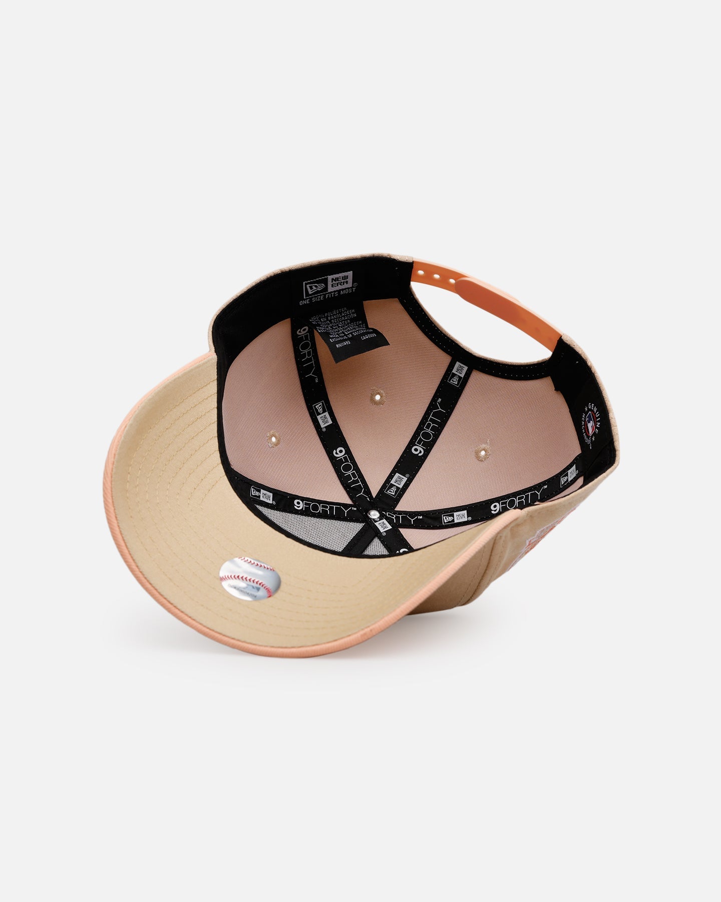 New Era Atlanta Braves 'Peach Suede' 9FORTY A-Frame Snapback Peach
