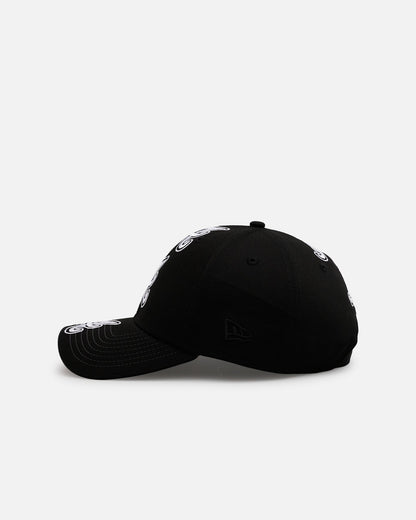 New Era Atlanta Braves 'Spine' 9FORTY A-Frame Strapback Black/White