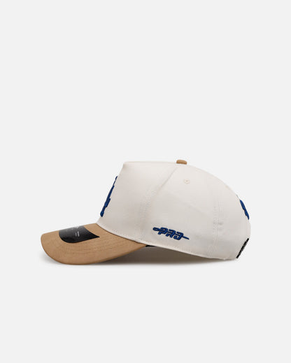 Pro Standard Los Angeles Dodgers 'Signature Suede' Pro Pinch Strapback Eggshell