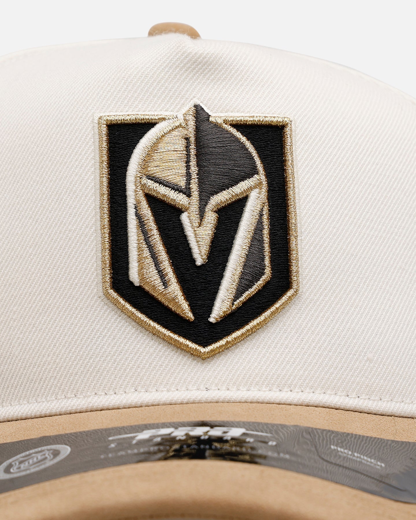 Pro Standard Vegas Golden Knights 'Signature Suede' Pro Pinch Strapback Eggshell