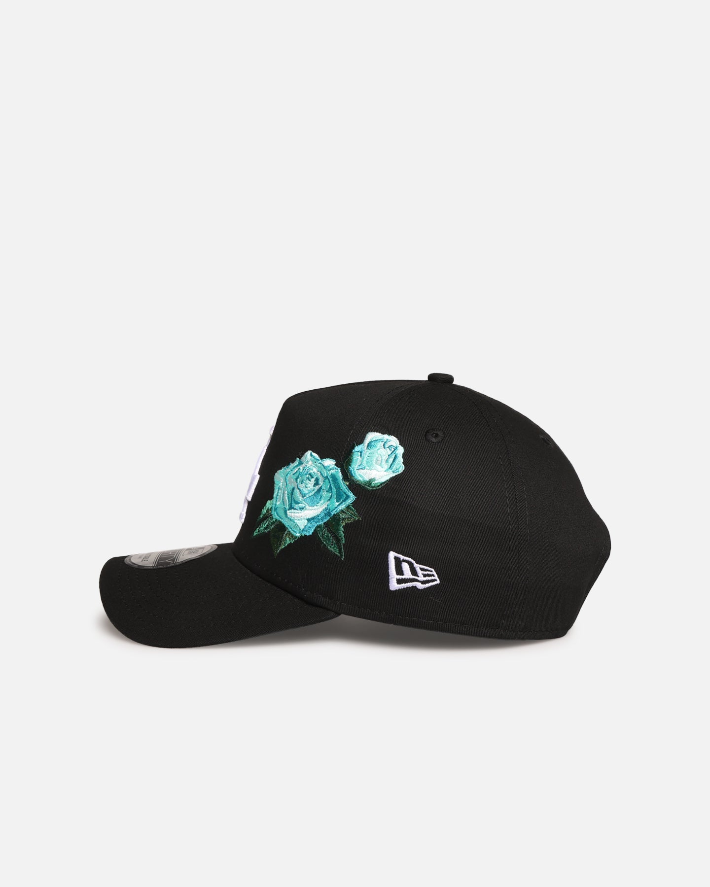 New Era Los Angeles Dodgers 'Aqua Rose Embroidery' 9FORTY A-Frame Snapback Black/Aqua