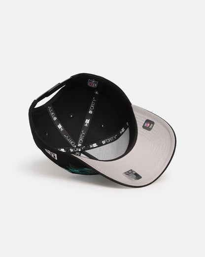 New Era Philadelphia Eagles 'Aqua Rose Embroidery' 9FORTY A-Frame Snapback Black/Aqua