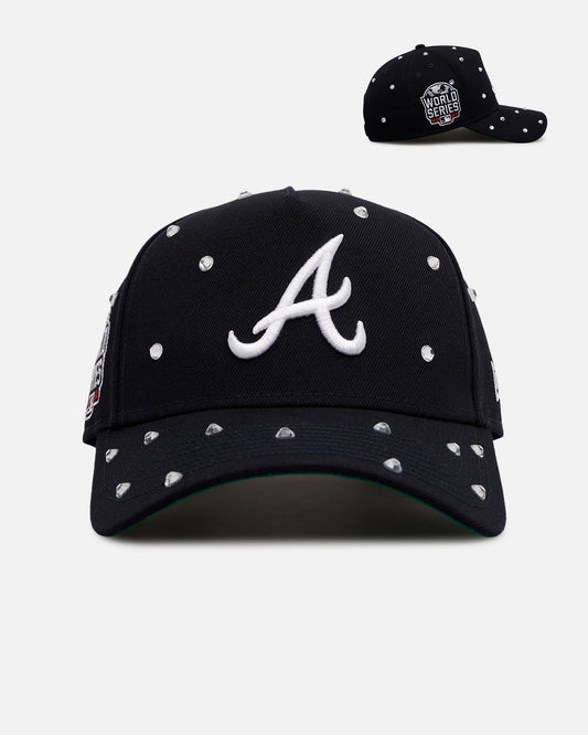 New Era Atlanta Braves 'Embellishment' 9FORTY A-Frame Snapback Navy