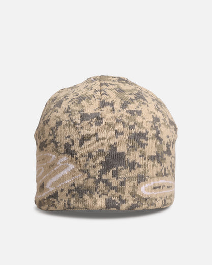 Loiter Skull Knit Beanie Digi Camo