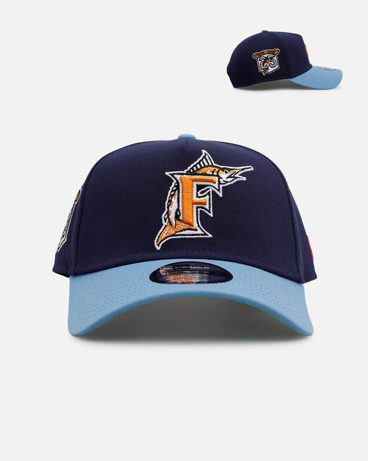 New Era Florida Marlins 'Coral' 9FORTY A-Frame Snapback Navy/Sky