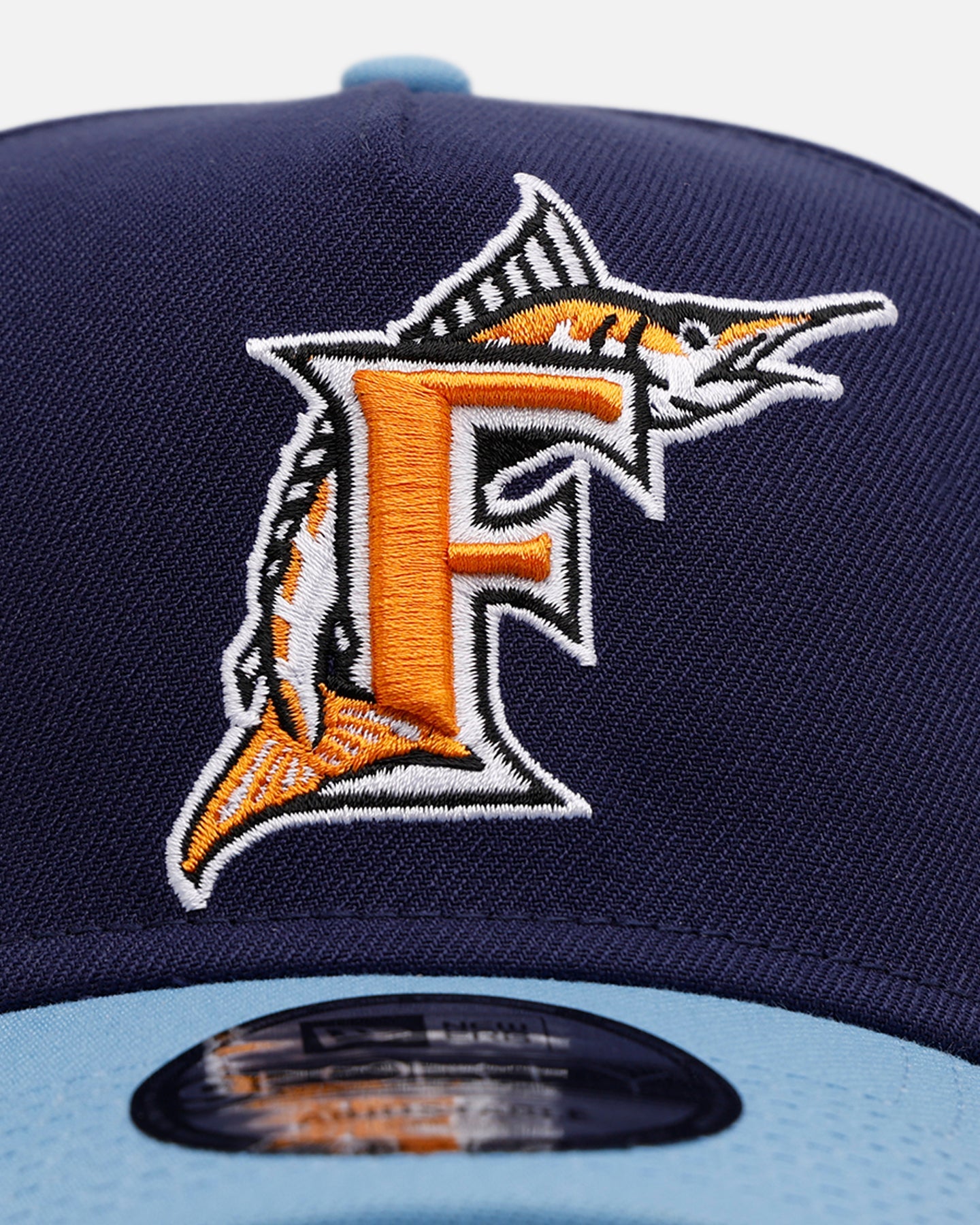 New Era Florida Marlins 'Coral' 9FORTY A-Frame Snapback Navy/Sky