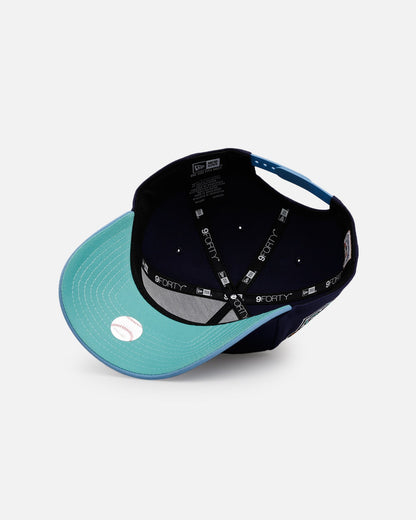 New Era Florida Marlins 'Coral' 9FORTY A-Frame Snapback Navy/Sky