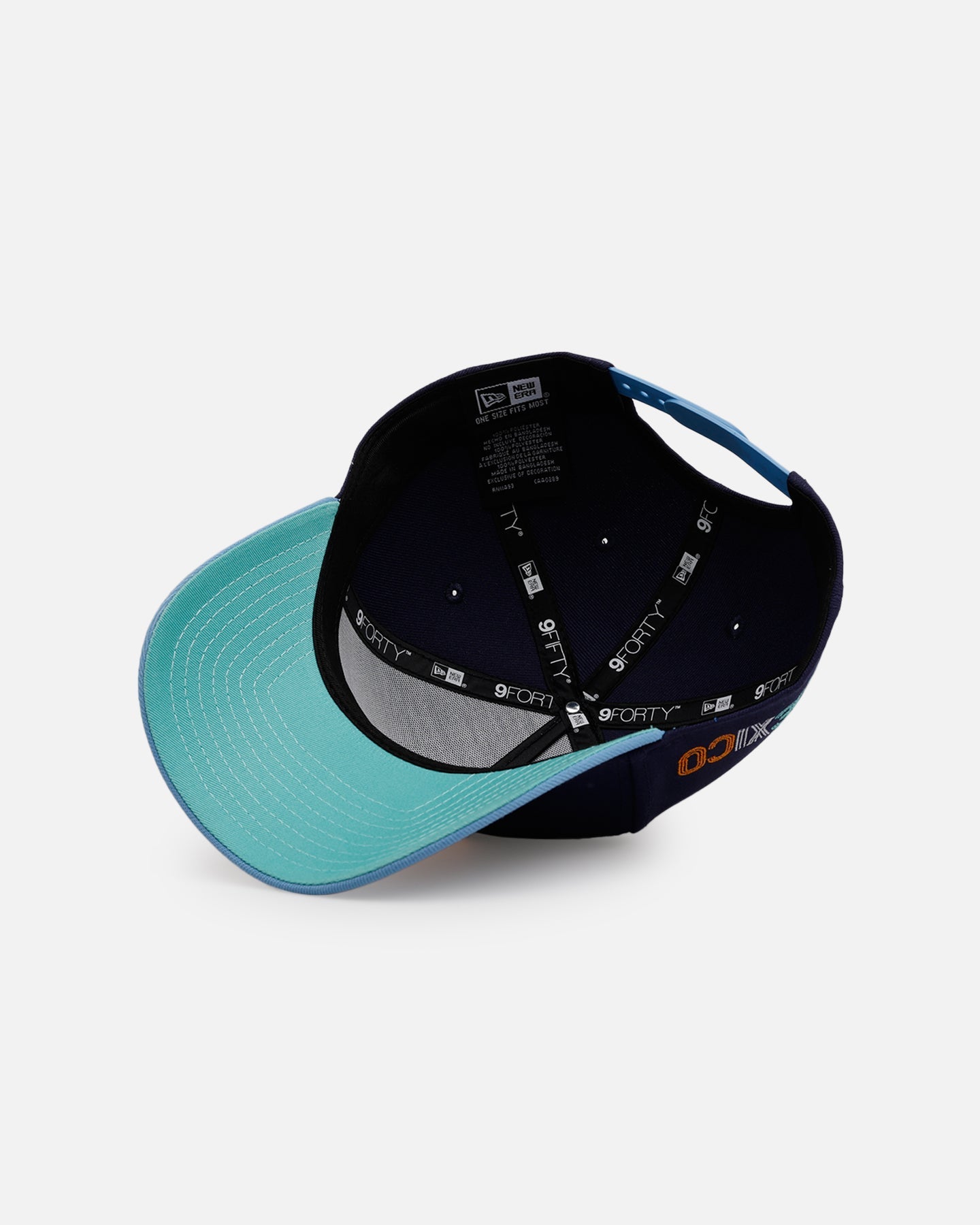 New Era Mexico National Baseball Team 'Coral' 9FORTY A-Frame Snapback Navy/Sky