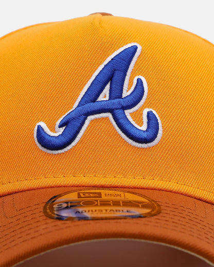 New Era Atlanta Braves 'Beer' 9FORTY A-Frame Snapback Gold/Brown