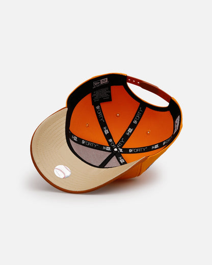New Era Atlanta Braves 'Beer' 9FORTY A-Frame Snapback Gold/Brown