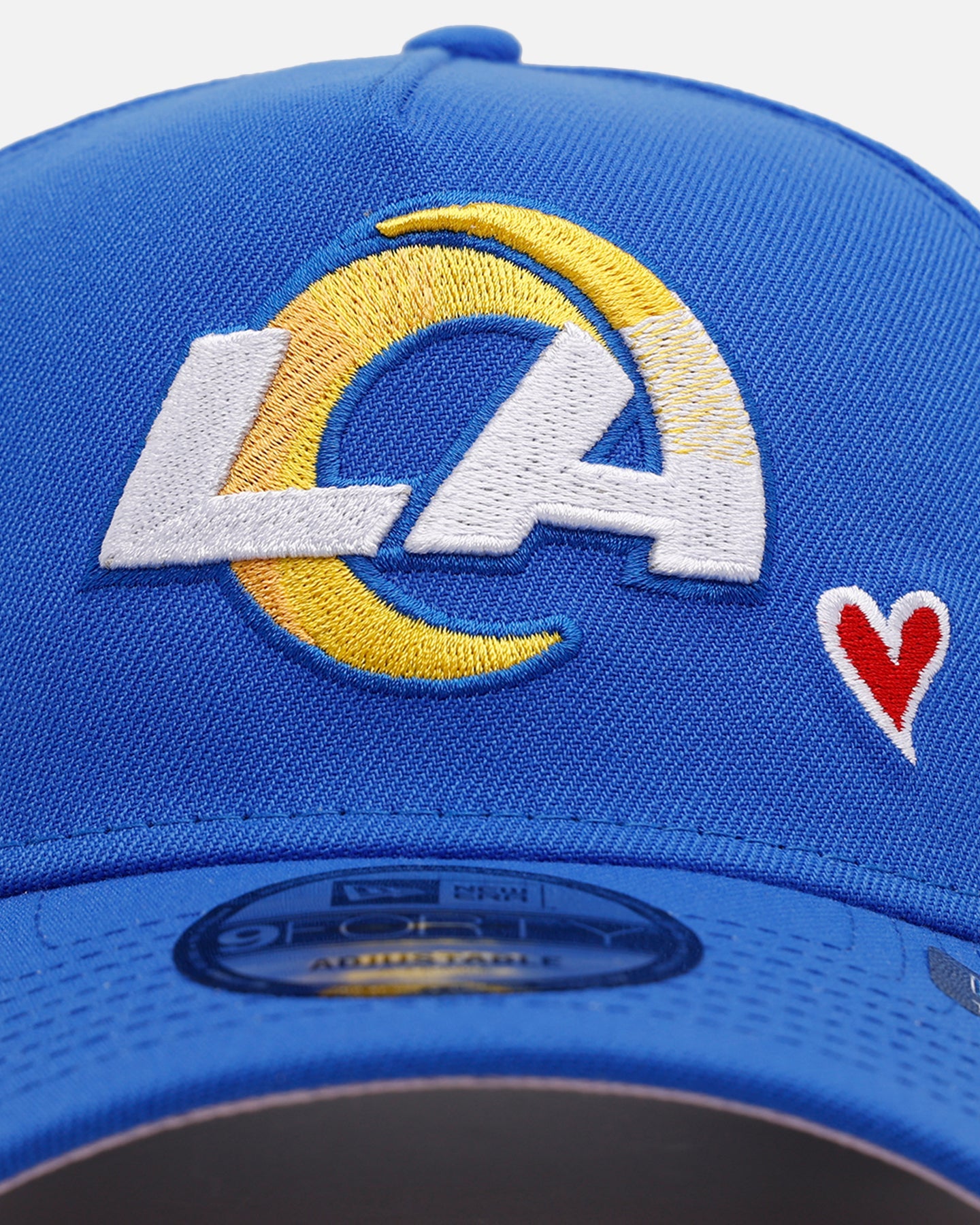 New Era Los Angeles Rams 'Team Color Hearts' 9FORTY A-Frame Snapback Official Team Color