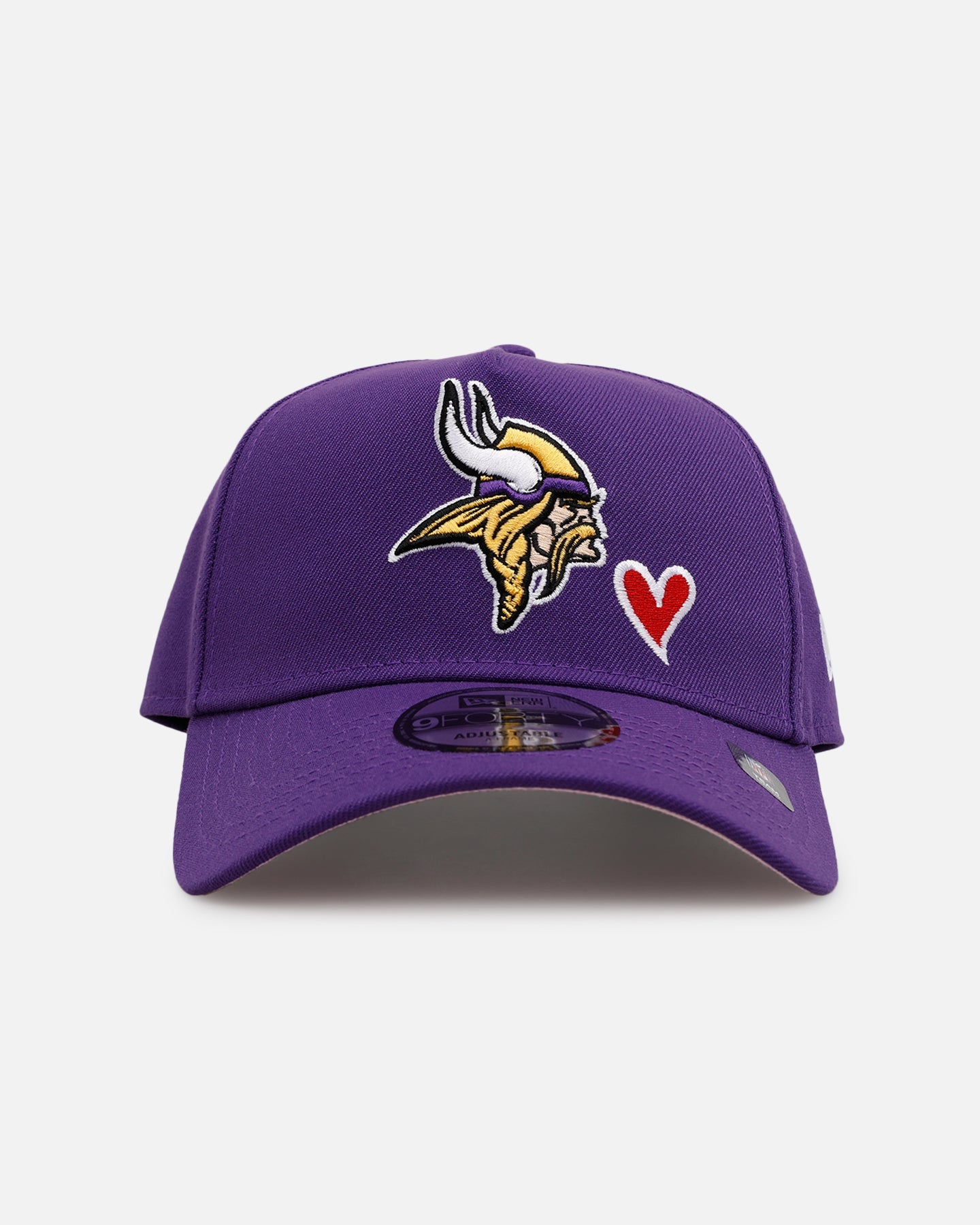 New Era Minnesota Vikings 'Team Color Hearts' 9FORTY A-Frame Snapback Official Team Color