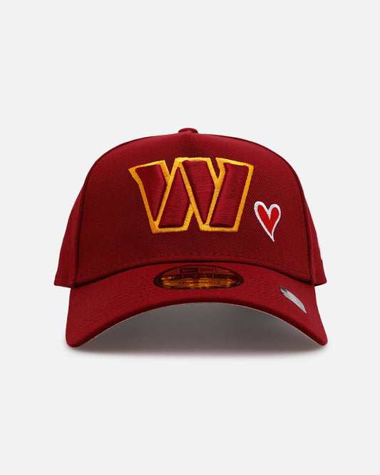 New Era Washington Commanders 'Team Color Hearts' 9FORTY A-Frame Snapback Official Team Color